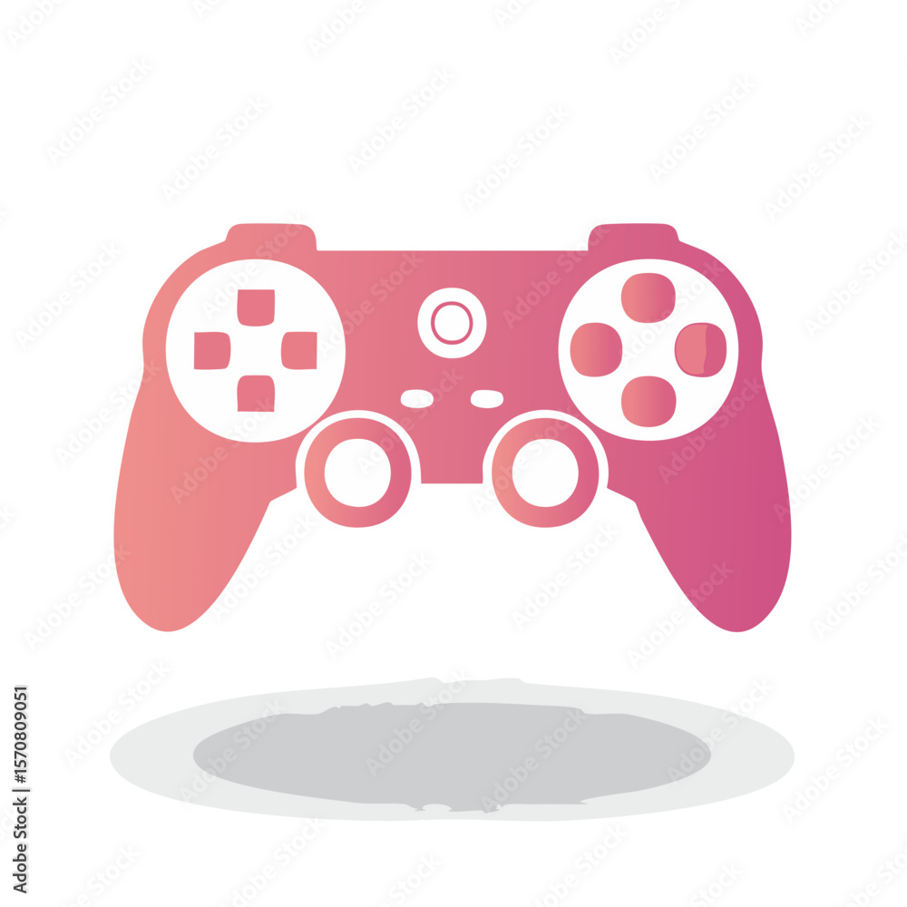 Aufkleber pink gradient game controller for entertainment and recreational activities