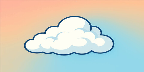 Seamless cloudscape pattern with cartoon blue clouds on a clear sky, ideal for summer weather design or nature wallpaper