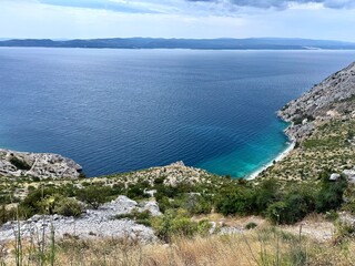 A beautiful bay in Croatia from above