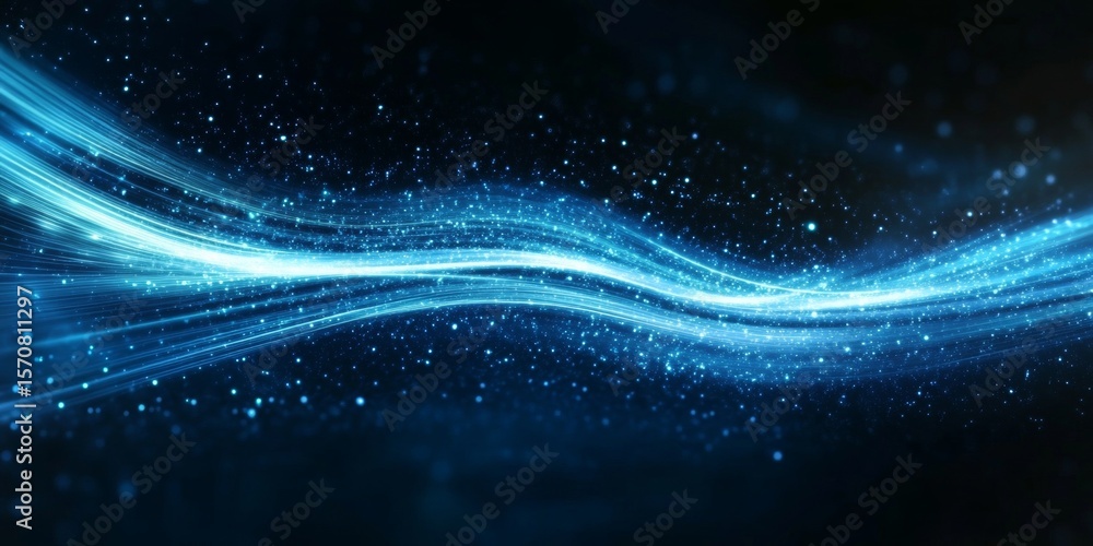 Poster dynamic blurred lines representing high-tech speed and seamless progression in modern technology