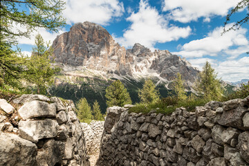 Historic WWI Trenches in the Dolomites’ Cinque Torri Region