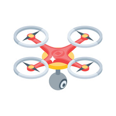 Grab this isometric icon of high-tech flying drone