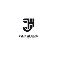 Obraz premium Creative Letter J and H Logo, Bold Monogram Design.