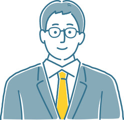 笑顔の男性パーソン