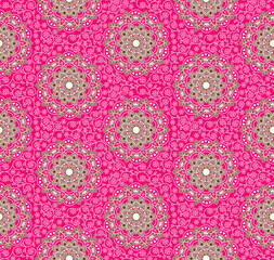 Classic Flower Pattern for Digital Textile Printing