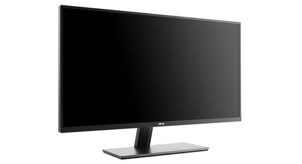 Sleek Monitor on White A modern flat screen for home or office, ideal for work, entertainment, or digital display, providing crisp visuals.