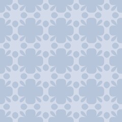 Rounded floral forms oval accents cloud like texture seamless pattern background. Vintage floral motifs with abstract composition blue pattern.
