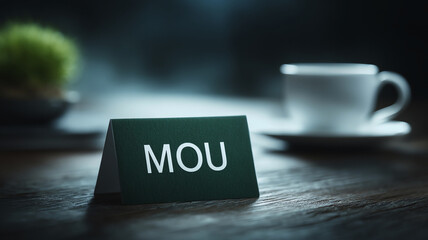 MOU agreement document business contract negotiation partnership table closeup office professional legal paper meeting cooperation corporate sign