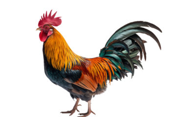rooster isolated on white background