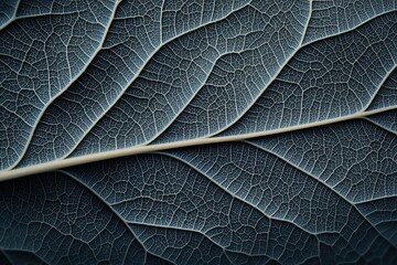 Obraz premium Detailed close-up of a leaf showcasing intricate textures and patterns in nature's design