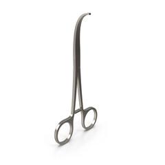 Surgical Scissors, Medical Instrument Illustration, 3d render, transparent background, PNG