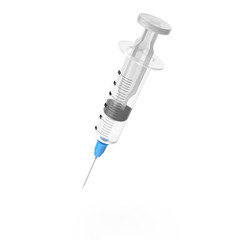 Medical Syringe , 3d render, transparent background, PNG
