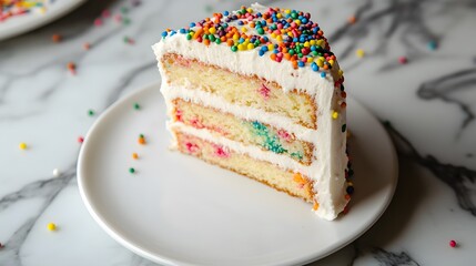 piece of cake on a plate