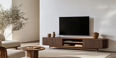 Modern Living Room with Stylish Furniture, Elegant Decor, and Functional Storage Solutions