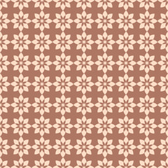 Retro style geometric snowflakes seamless pattern. Perfect for textile, paper, fabric. Hand drawn vector illustration.