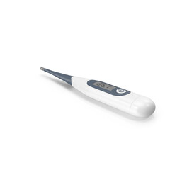 Digital Thermometer, Accurate Temperature Measurement Device  , 3d render, transparent background,...