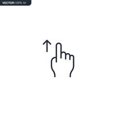 Swipe Up Gesture Icon