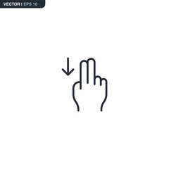 Two-Finger Scroll Down Icon