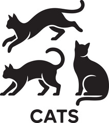 Cat Silhouette Vector Bundle
Sitting & Sleeping Cat SVG
Pet Cat Pose Clipart Set