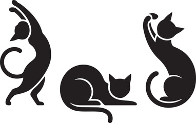 Cat Silhouette Vector Bundle
Sitting & Sleeping Cat SVG
Pet Cat Pose Clipart Set