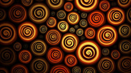 Abstract spiral pattern circles background