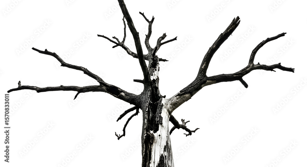 Poster dead tree branches create a transparent background image