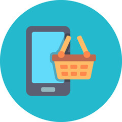 Mobile shopping Icon