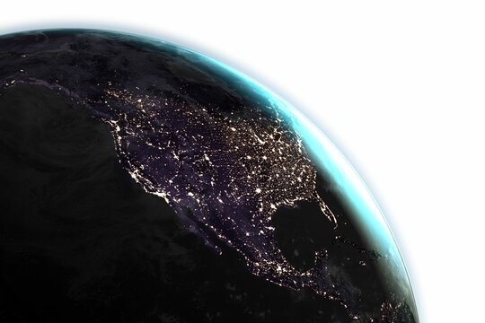 Fototapeta Planet Earth against white background
