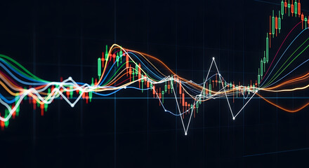 Dynamic Stock Market Chart Visualizing Financial Trends and Data