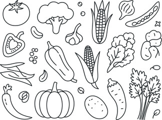 vegetables seamless pattern