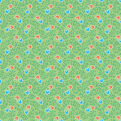 Classic Flower Pattern for Digital Textile Printing
