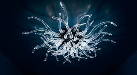 Abstract Modern Chandelier, Interior Design Detail, Glass Art, Architectural Lighting, Contemporary Lighting Fixture, Decorative Ceiling Lamp, Home Decor, Elegant Design