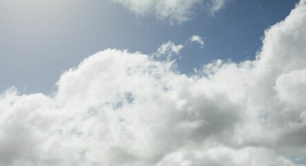 Bright blue sky with clouds