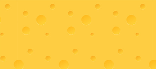 Seamless vector cheese pattern. Repeating background texture featuring cheese-inspired design elements. Sample in swatches