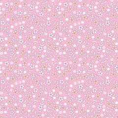 Classic Flower Pattern for Digital Textile Printing