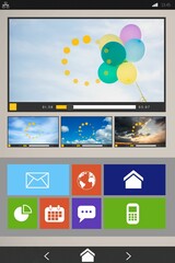 Digitally generated image of various video and icons © vectorfusionart