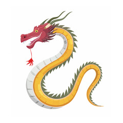 Fototapeta premium Majestic Chinese Dragon Illustration for Cultural Celebrations
