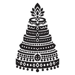 Silhouette icon of Radha’s bangles in stacked