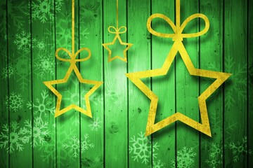 Obraz premium Christmas decorations over wood