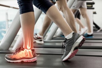 Jogger experiencing ankle pain