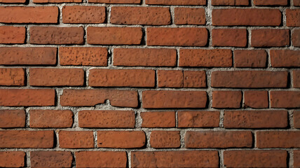 Obraz premium Rustic Red Brick Wall with White Mortar