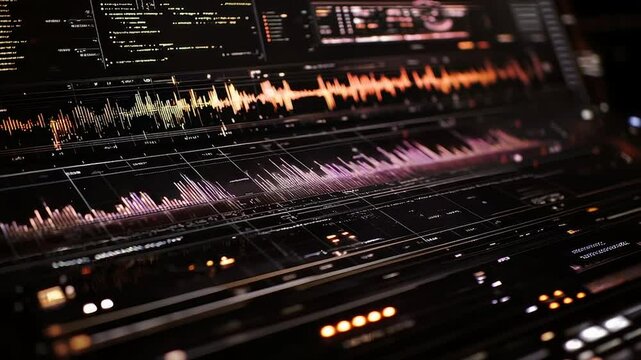 Audio waveform display on a digital audio workstation