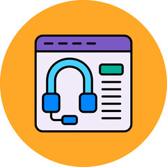 Obraz premium Online support Icon