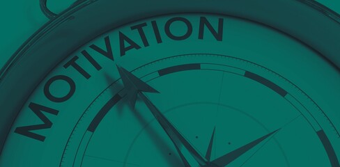Motivation concept on navigational compass © vectorfusionart