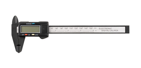 Metal caliper isolated on white background. Tools.