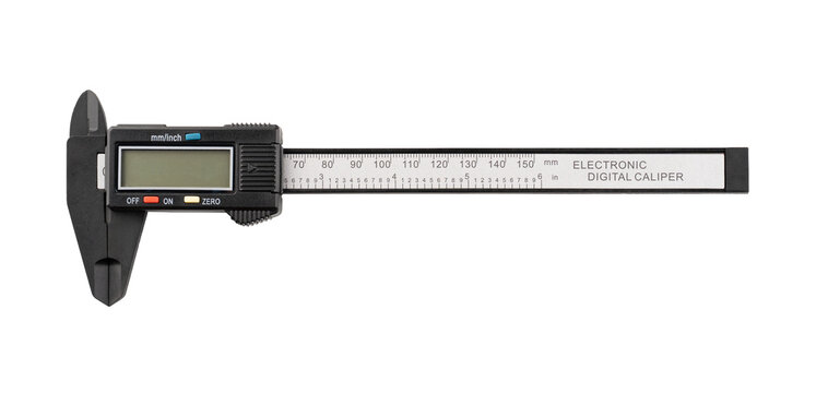 Metal caliper isolated on white background. Tools.