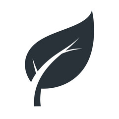 Dark leaf with white vein and stem plant nature