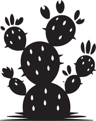 Prickly pear cactus icon vector illustration on white background