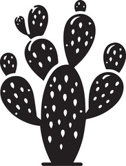 Prickly pear cactus icon vector illustration on white background