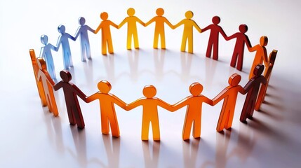 A vibrant circle of unity through hand-holding.